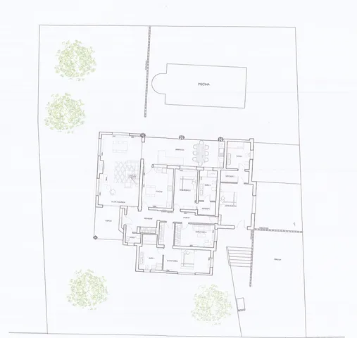 Rustikk Finca i privat skogsområde i Santa Eulalia, ideell for en stor familie eller et fellesskap — Floor Plan 1