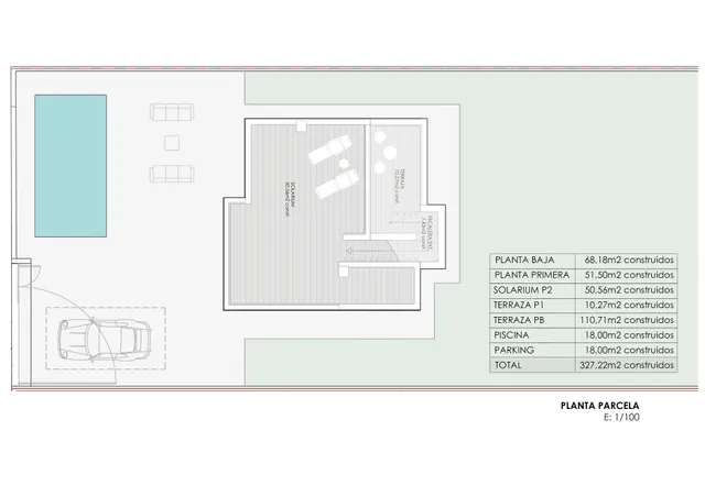 Новые построенные виллы с частным бассейном и садом в Мутксамеле — Floor Plan 1