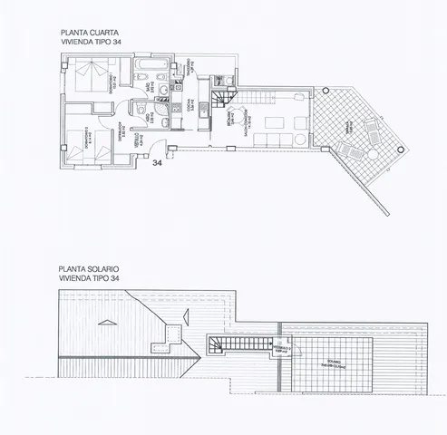 Красивый двухуровневый пентхаус для продажи в центре Албира — Floor Plan 1