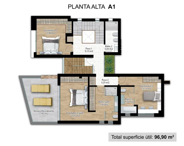 Luxurious detached villas with private pool in La Nucia — Floor Plan 2