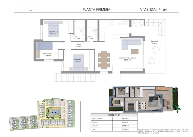 Modern herenhuis op exclusieve locatie in Finestrat — Floor Plan 1