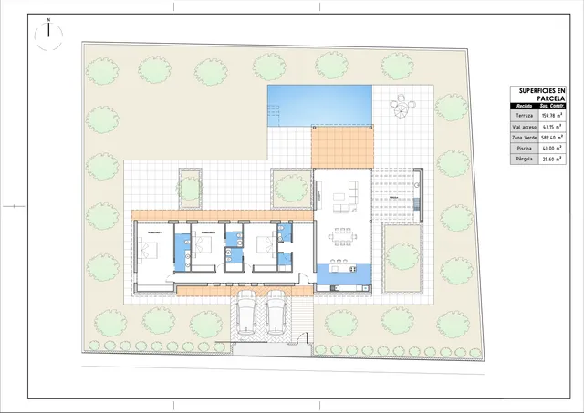 Ebenerdige Villa auf einem flachen Grundstück in der Nähe von Javea Stadt und Strand — Floor Plan 1