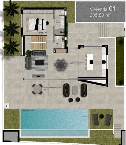 Lujosa villa moderna en venta en Polop con impresionantes vistas — Floor Plan 1