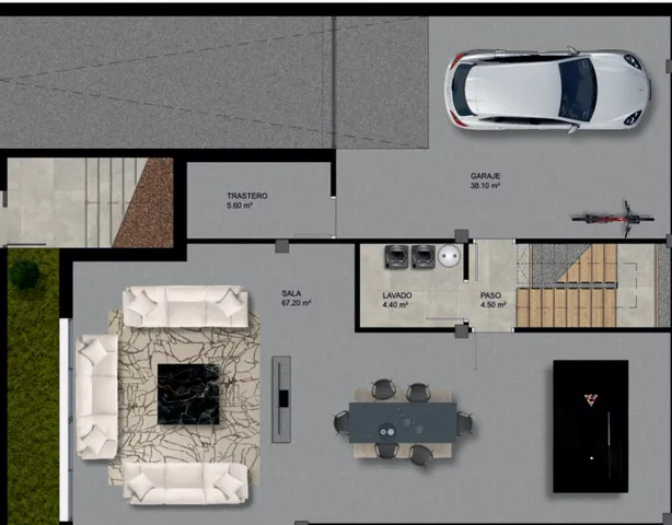 Luksusowa nowoczesna willa na sprzedaż w Polop z przepięknym widokiem — Floor Plan 1