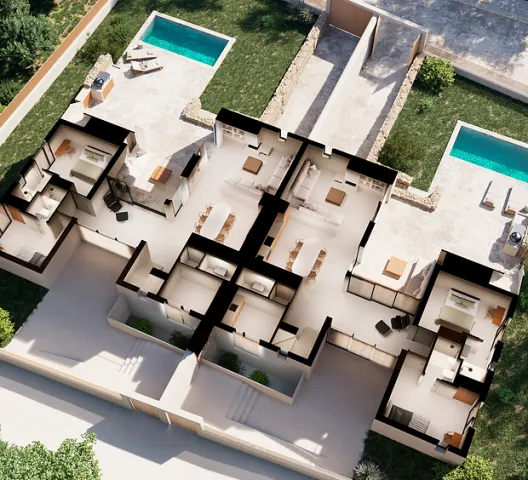 Nouvelle maison moderne jumelée avec piscine privée près de la plage à Port des Torrent, Ibiza — Floor Plan 7