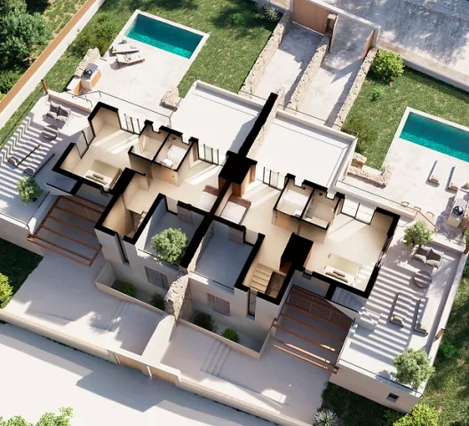 Nouvelle maison moderne jumelée avec piscine privée près de la plage à Port des Torrent, Ibiza — Floor Plan 8