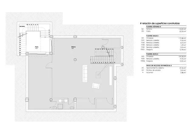 Modern luxury villa with sea views in Sierra Cortina — Floor Plan 1