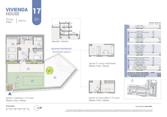 Modern terraced house in La Nucia, Alicante — Floor Plan 1