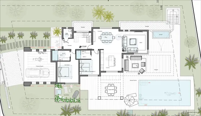 Потрясающий современный дом в Коста Нова Явеа — Floor Plan 1