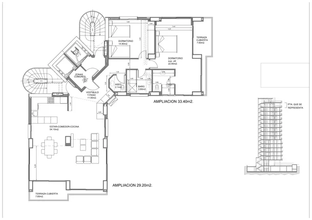 Пентхаус дуплекс с панорамным видом в Кальпе — Floor Plan 3
