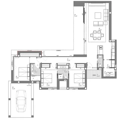 Современная вилла с видом на море в Кумбре-дель-Соль — Floor Plan 1