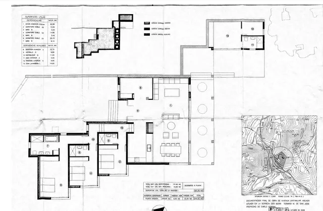 Две частные финки на Ибице с видом на сельскую местность — Floor Plan 1