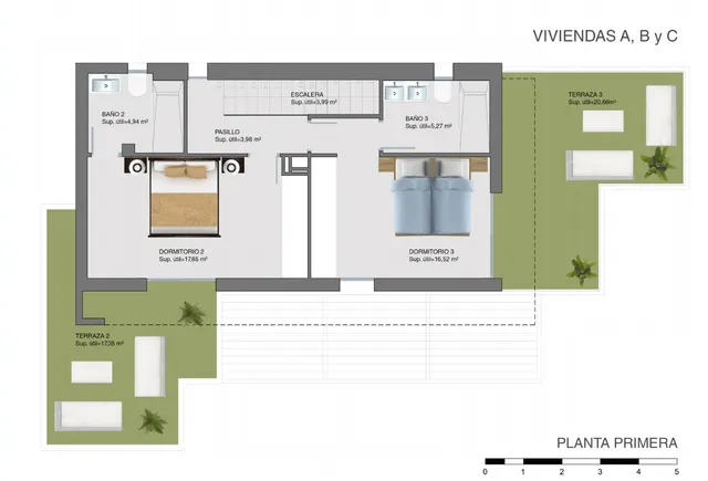 Современный дом с 3 спальнями в Урб. Сьерра Кортине — Floor Plan 2