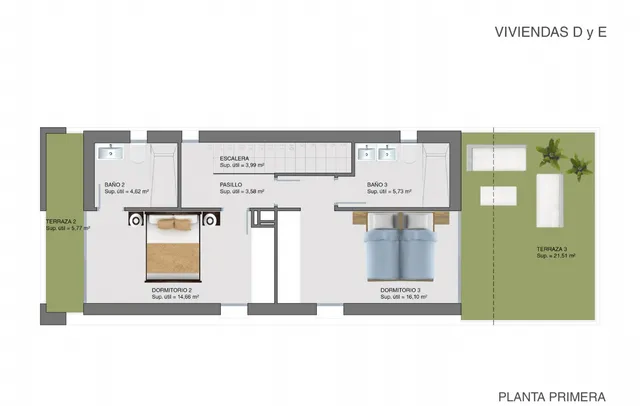 Prachtige nieuwbouw villa's met uitzicht op zee in Sierra Cortina, Finestrat — Floor Plan 1