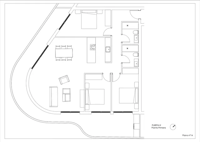 New built apartment 5 minutes walking from the Arenal Beach and commerce — Floor Plan 1