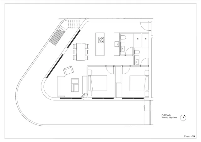 Потрясающий современный пентхаус с панорамным видом в Кальпе — Floor Plan 1