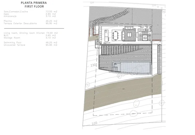Дизайнерская вилла с панорамным видом на море на холмах Альтеи — Floor Plan 2