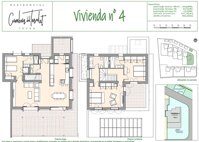 Modern detached house for sale in Spain — Floor Plan 1