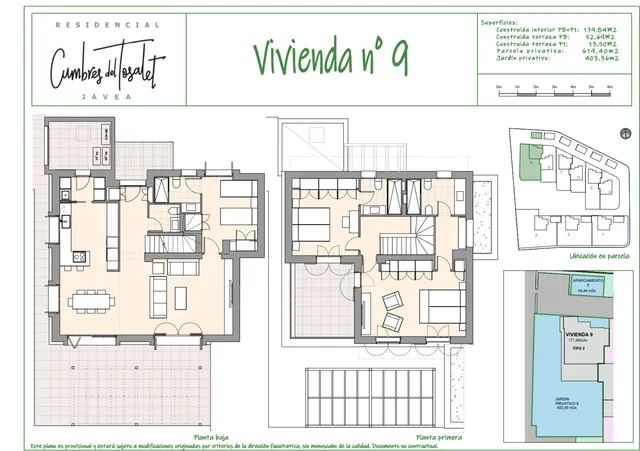 Cumbres del Tosalet en Javea — Floor Plan 1