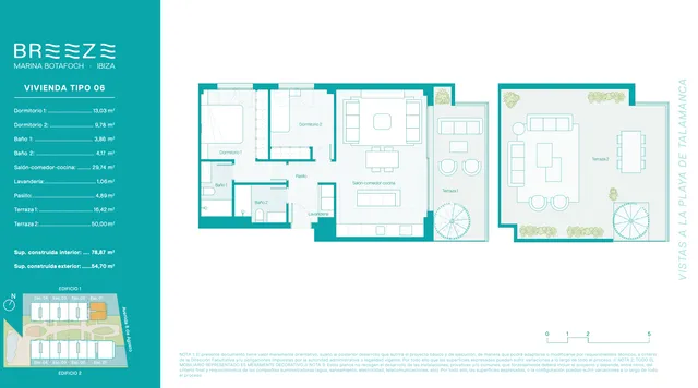 Новый роскошный пентхаус с видом на море в Марина Ботафоч — Floor Plan 1