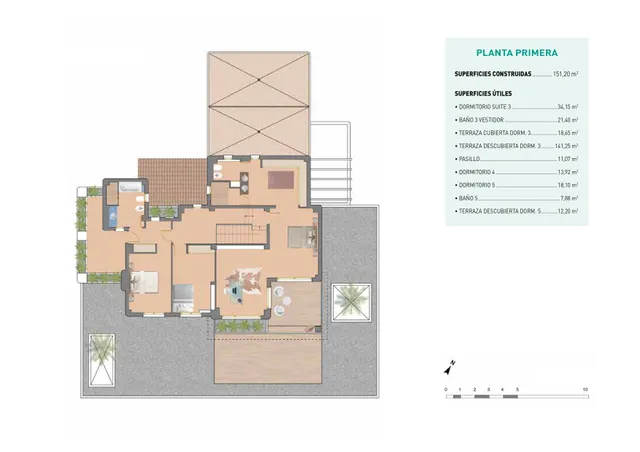Stunning 5-bedroom detached house with sea views in Finestrat — Floor Plan 2