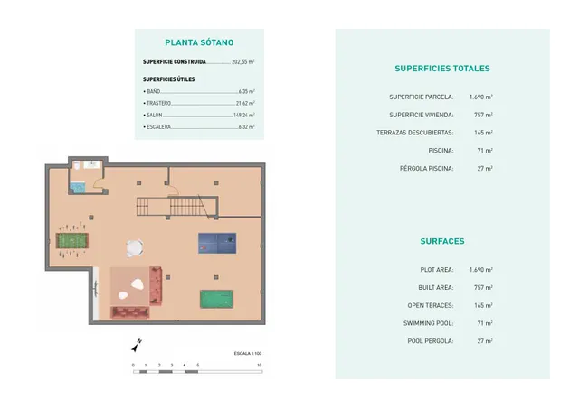 Stunning 5-bedroom detached house with sea views in Finestrat — Floor Plan 3