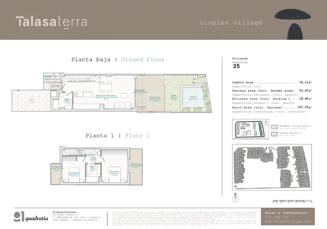 Modern ground floor flat in Les Marines-Deveses — Floor Plan 1
