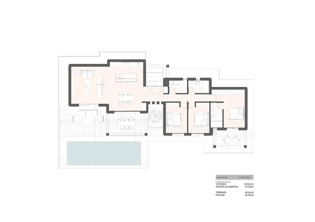 Дом в стиле Ибицы в Бениссе — Floor Plan 1
