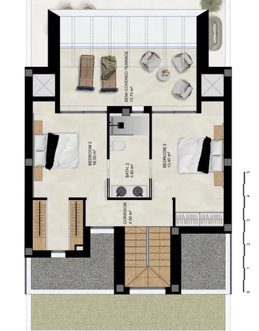 Modern detached house with terrace in Dolores, Alicante — Floor Plan 2