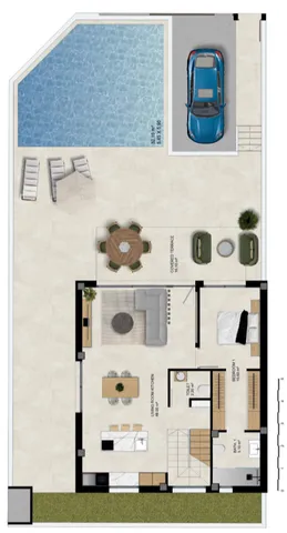 Modern detached house for sale in Dolores, Alicante — Floor Plan 1