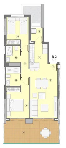 Modern Apartment in West Zone — Floor Plan 1