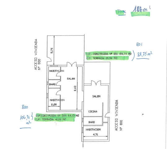 Ekskluzywny penthouse nad morzem z widokiem na morze i zachód słońca w Cala Tarida — Floor Plan 1