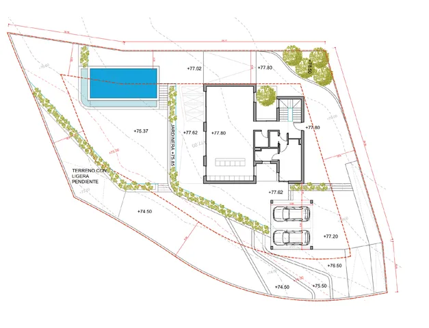 Zaprojektowana przez architekta willa na sprzedaż w Benissa Costa — Floor Plan 1