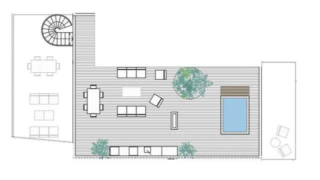 Oszałamiający penthouse z 2 sypialniami i panoramicznym widokiem na sprzedaż — Floor Plan 2