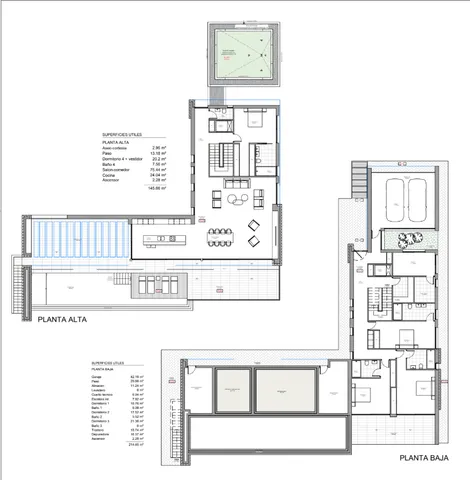 Lyxigt modernt fristående hus med fantastisk havsutsikt i Partidas, Moraira — Floor Plan 1