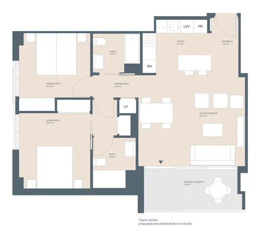 Modern Apartment in Jávea Center — Floor Plan 1
