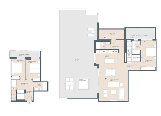 Luksusowy, nowoczesny penthouse w Jávea z pięknymi widokami — Floor Plan 1