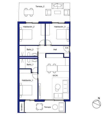Modern Apartment in Villajoyosa — Floor Plan 1