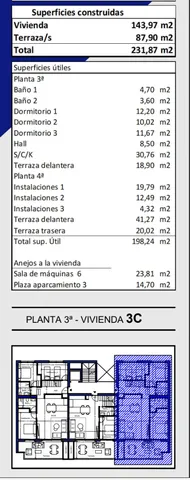 Modern Penthouse Apartments in Villajoyosa — Floor Plan 1