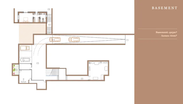 Nybygget luksuseiendom med panoramautsikt over solnedgangen i Cala Tarida — Floor Plan 2
