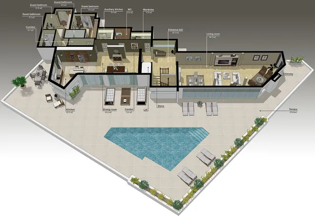 Exquisite villa with breathtaking views in the Sierra Altea — Floor Plan 1