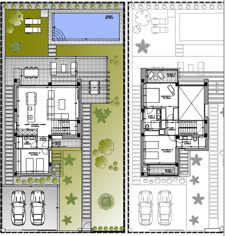 Nowo wybudowana, wolnostojąca willa w urbanizacji Sierra Cortina — Floor Plan 1