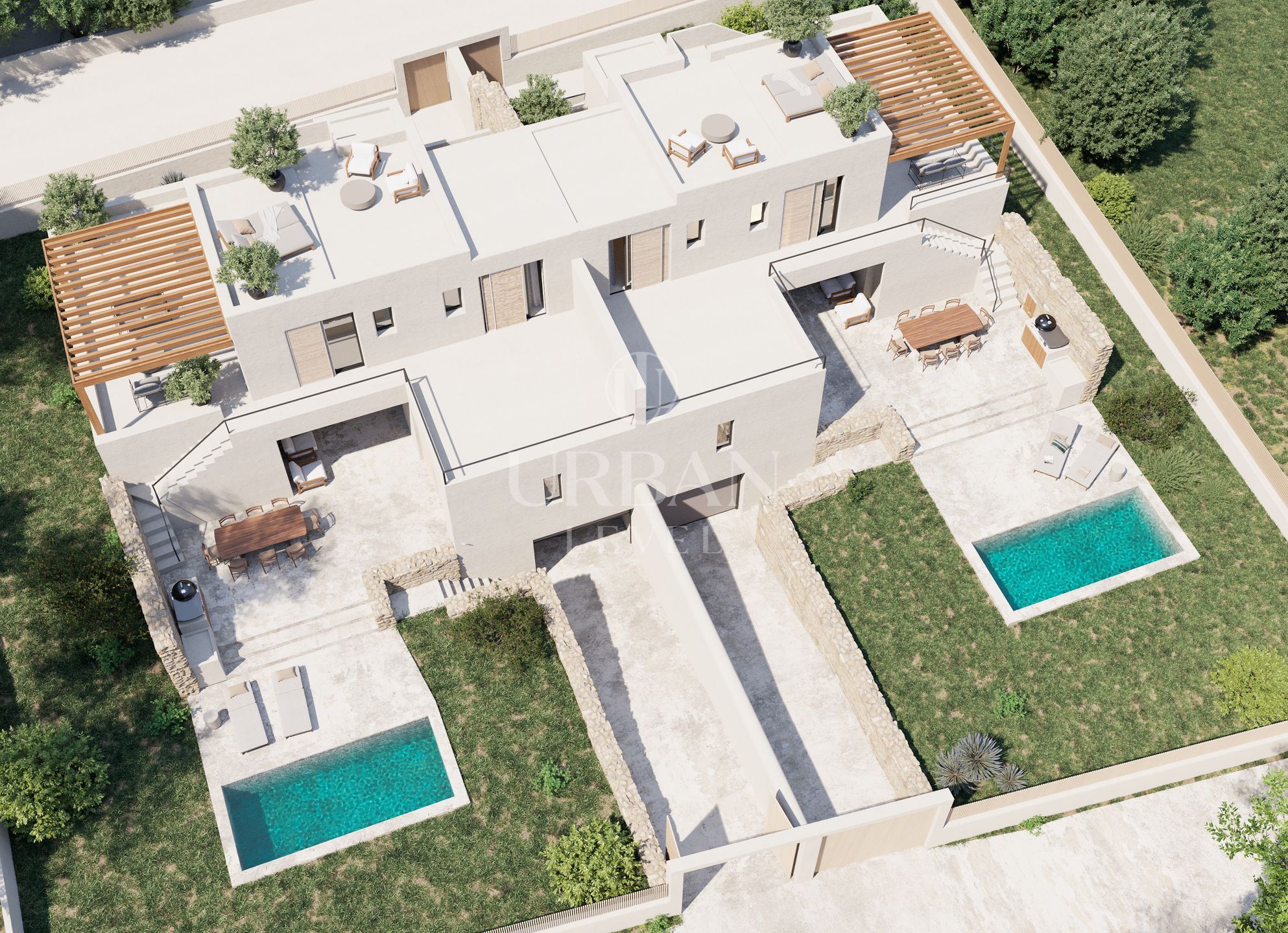 Modern Semi-Detached House with Sea and Mountain Views