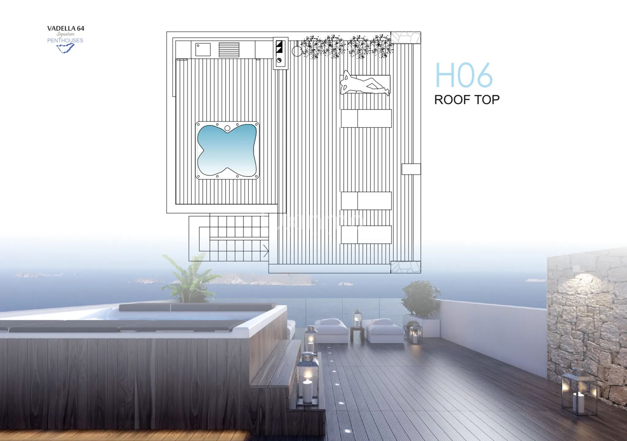 Modern penthouse met uitzicht op zee in Ibiza — photo 36