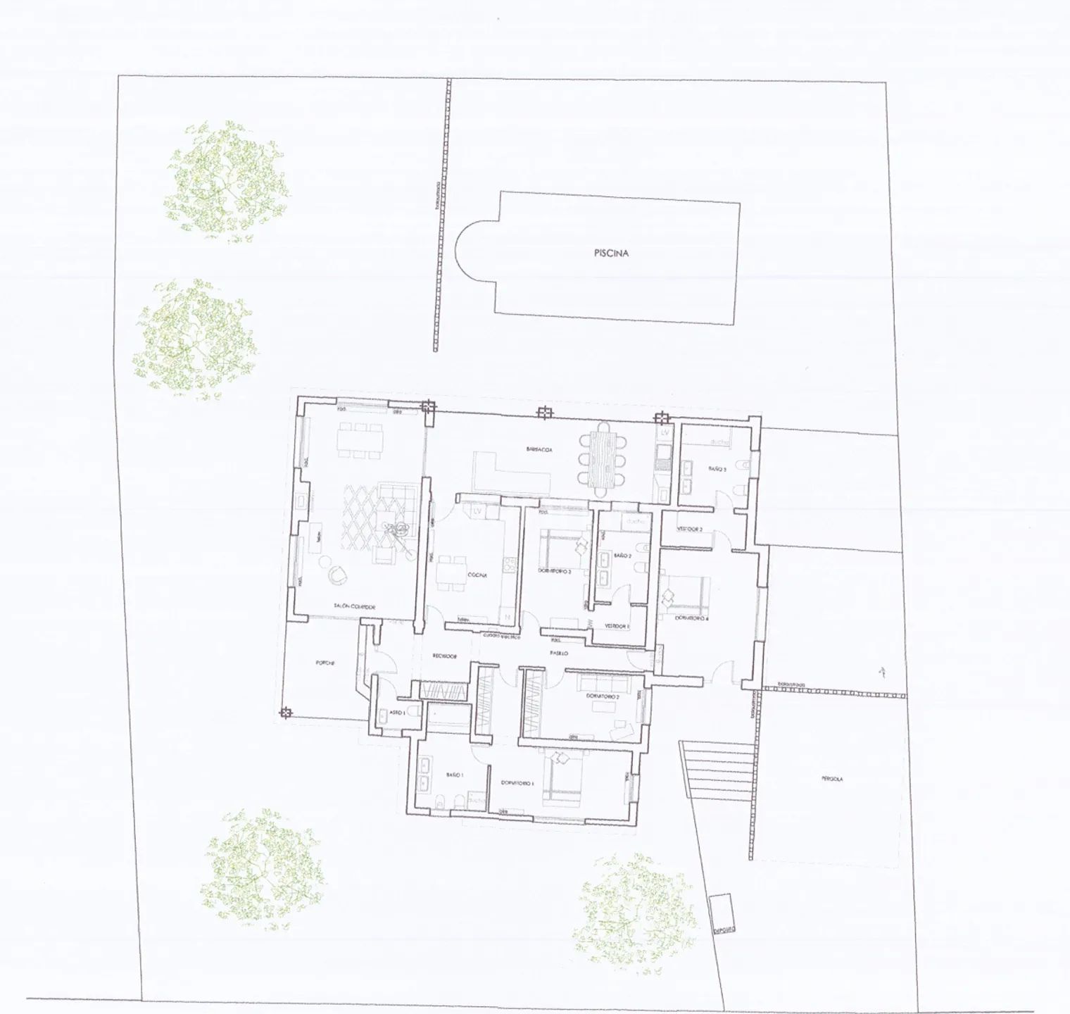 Rustic Finca in private forestal Santa Eulalia Area, ideal for a big family a community — Floor Plan 1