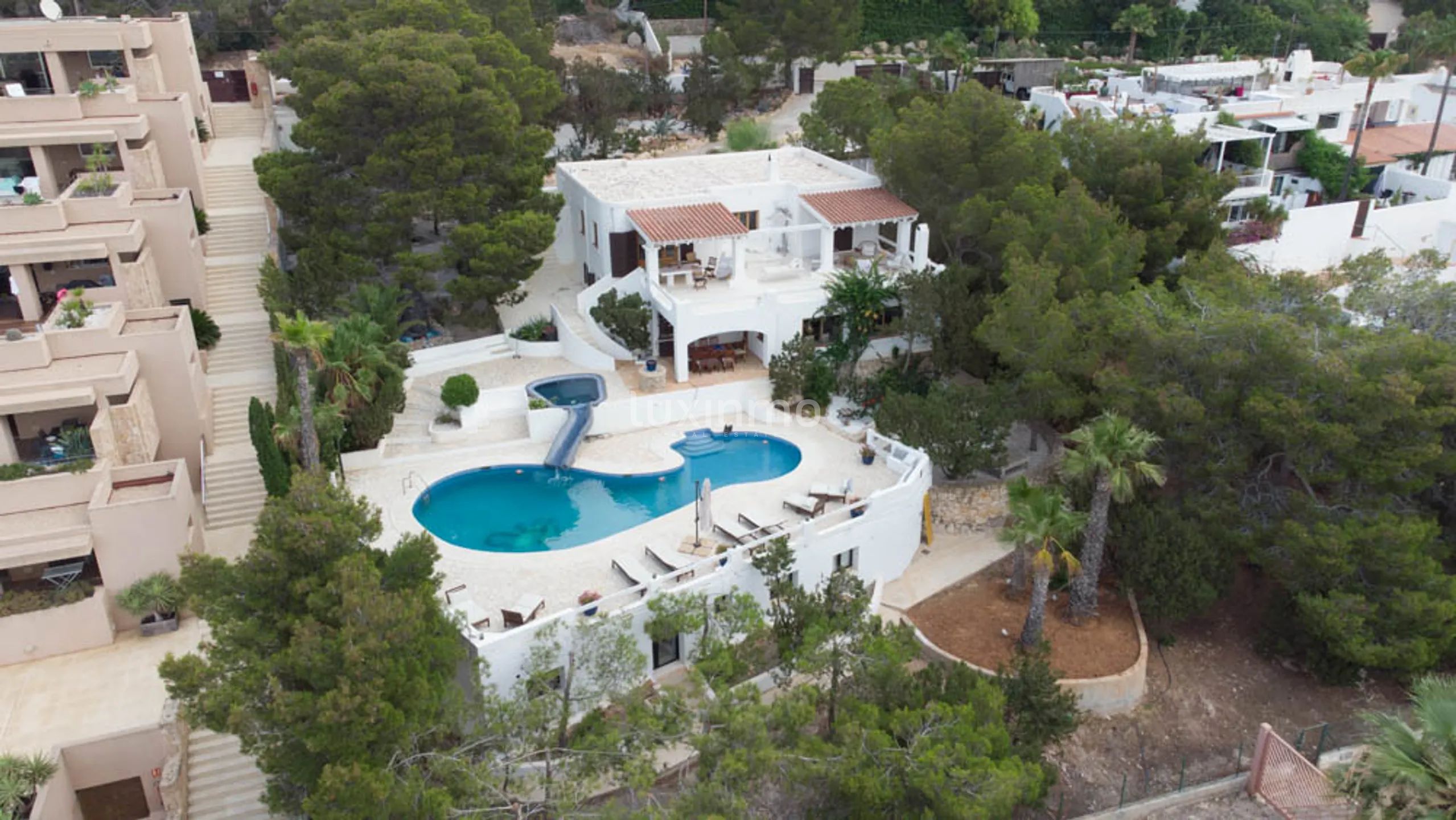 Villa with sea views and the island of Es Vedra
