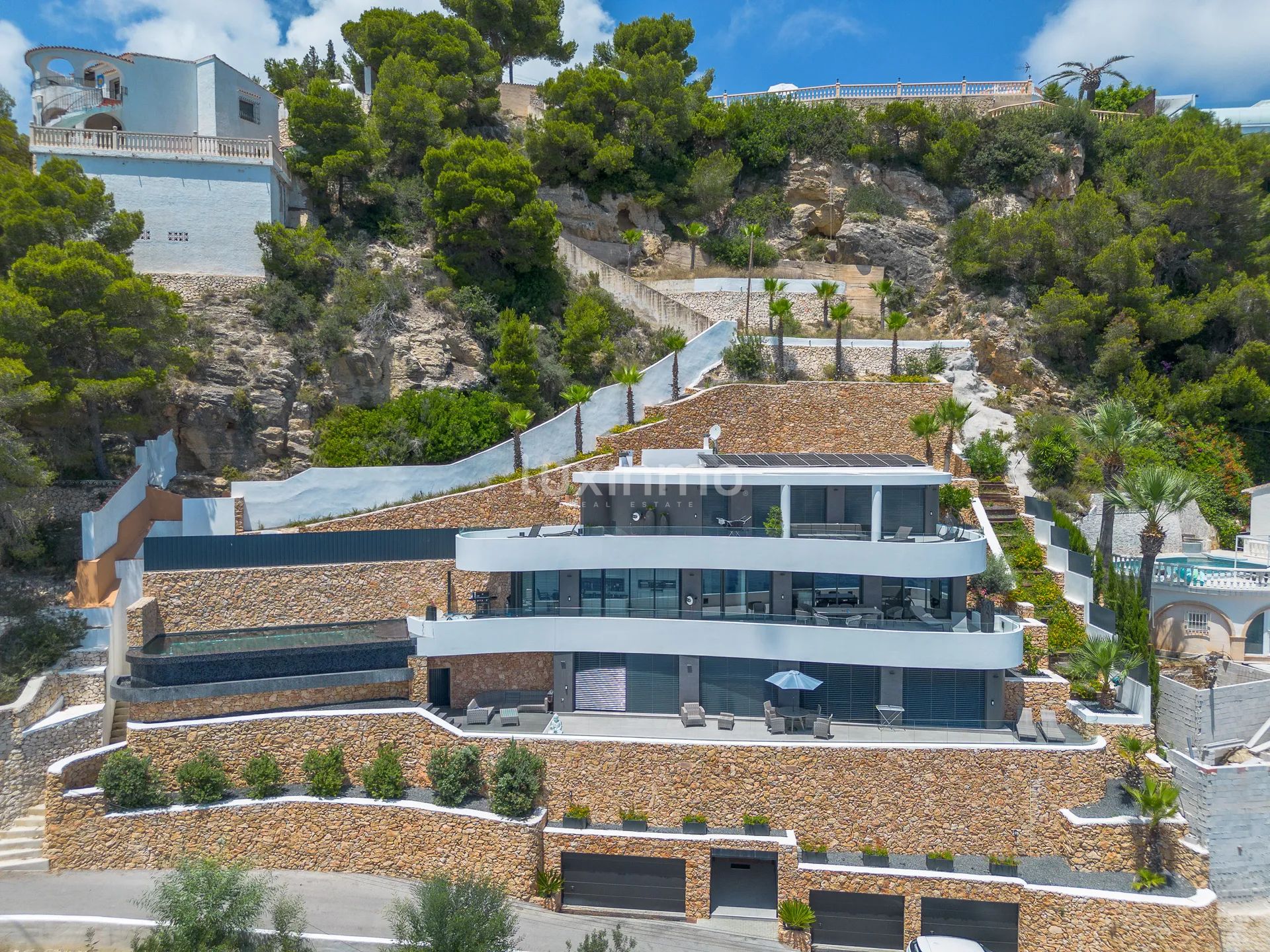 Luxury villa with open sea views