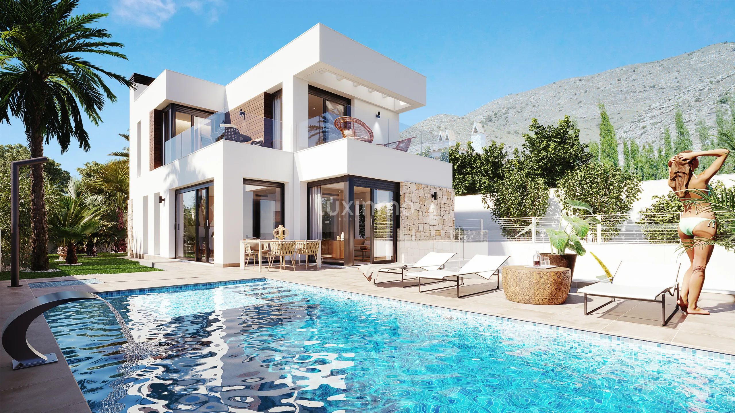 Modern villas with sea views and garage in Sierra Cortina Benidorm — photo 25