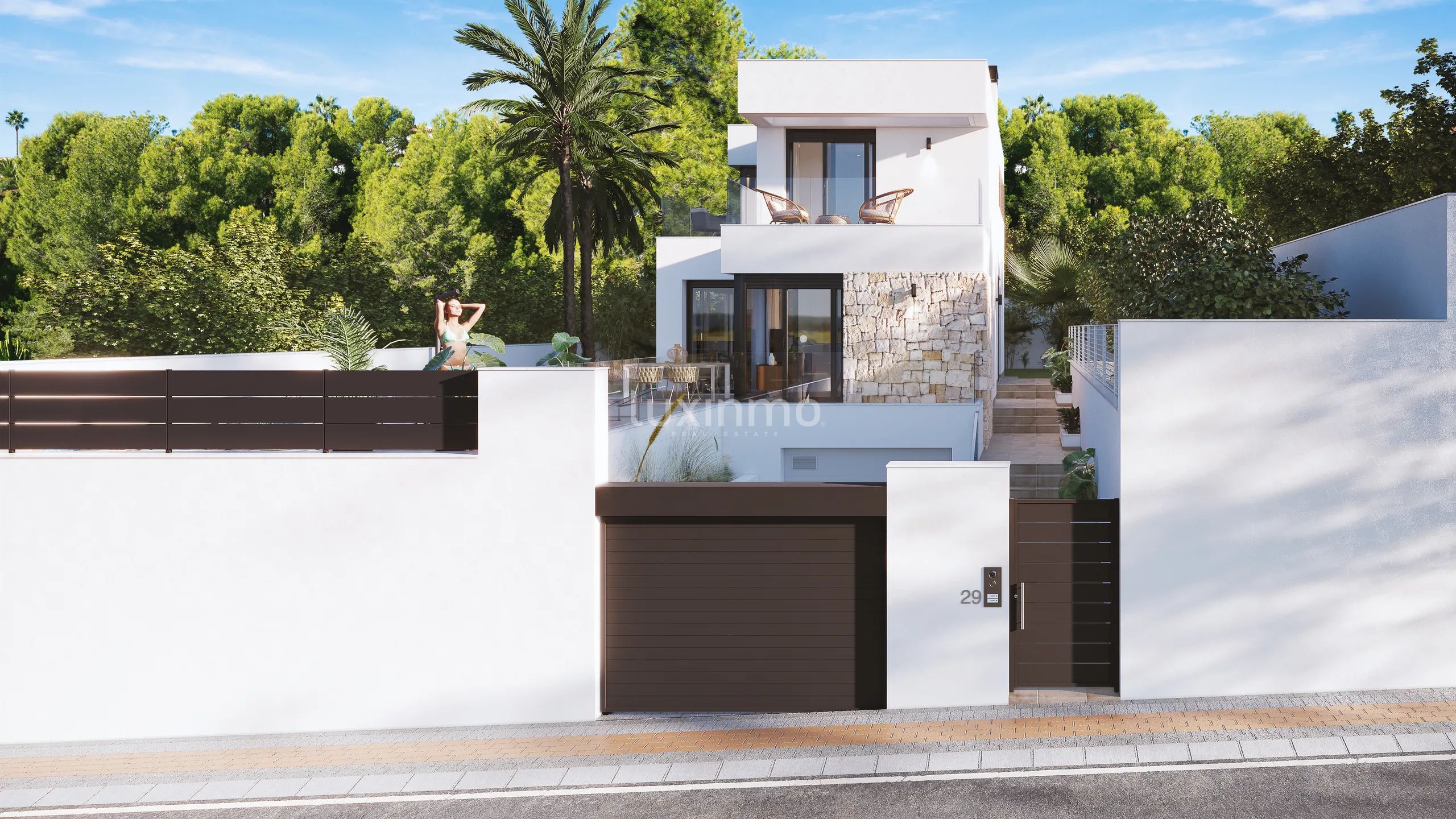 Modern villas with sea views and garage in Sierra Cortina Benidorm — photo 21