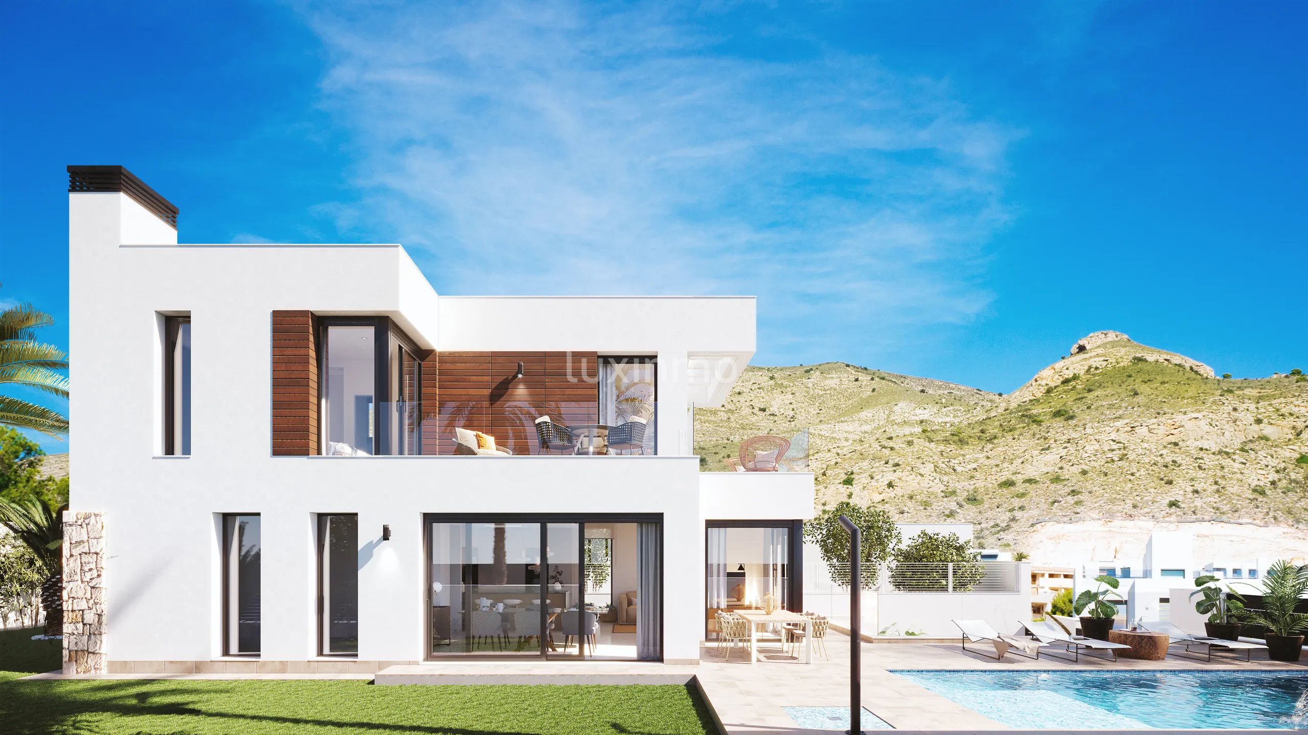 Modern villas with sea views and garage in Sierra Cortina Benidorm — photo 20